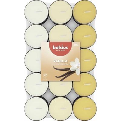Bolsius Multi Coloured Wanilia podgrzewacze zapachowe 3,5 godzinne - 30 sztuk