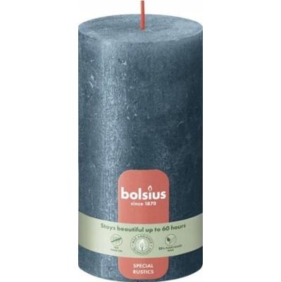 Bolsius Rustic Shimmer Niebieska świeca dekoracyjna 130/68 mm
