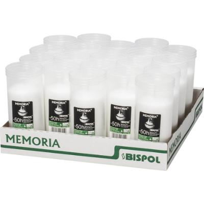 Bispol Memoria p180 wkłady parafinowe do zniczy 50 godzin palenia 20 sztuk
