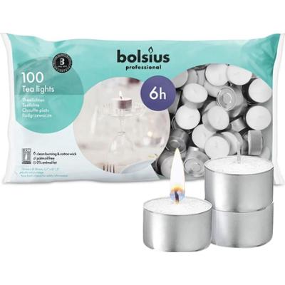 Bolsius podgrzewacze bezzapachowe białe 6 godzinne worek foliowy 100 sztuk