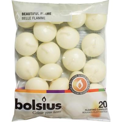Bolsius Biała pływająca świeca 20 sztuk