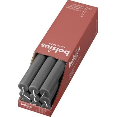 Bolsius Rustic Burzowy Szary - świeca stołowa 270/23mm - 9 sztuk