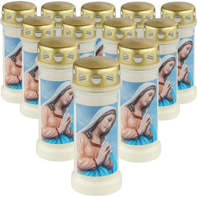 Bolsius Maria Modląca znicz z metalowym deklem 12 sztuk
