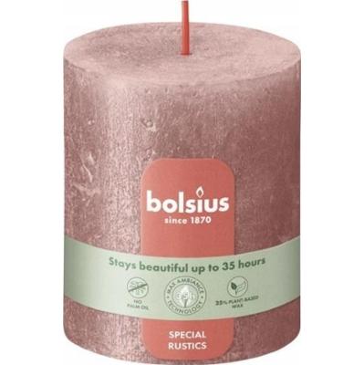 Bolsius Rustic Shimmer Różowa świeca dekoracyjna 80/68 mm