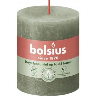 Bolsius Rustic Shine Zielona Oliwka świeca dekoracyjna 80/68
