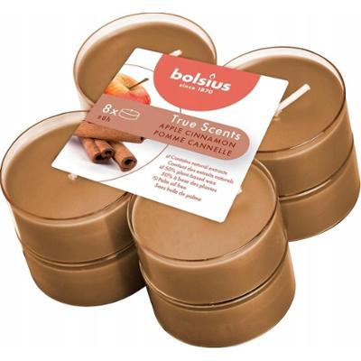 Bolsius True Scents Jabłko i Cynamon podgrzewacze zapachowe Maxi 8 godzinne - 8 sztuk