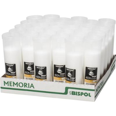 Bispol Memoria p160 wkłady parafinowe do zniczy 60 godzin palenia 30 sztuk
