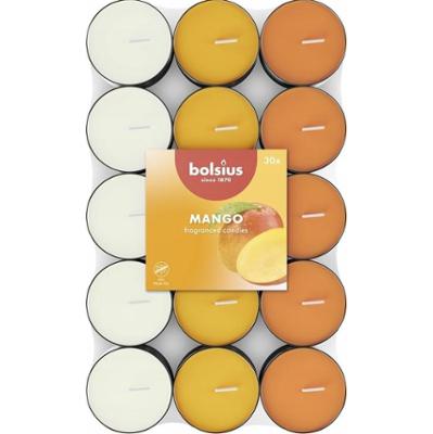 Bolsius Multi Coloured Mango podgrzewacze zapachowe 3,5 godzinne - 30 sztuk