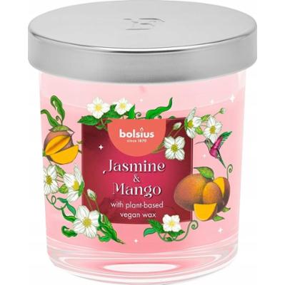 Bolsius Floral Fusion Jaśmin i Mango świeca zapachowa 80/72 w szkle z wieczkiem