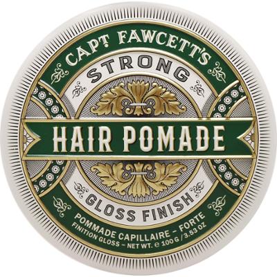 Captain Fawcett Strong Pomade Green – wodna pomada do włosów, mocny połysk i utrwalenie, 100g