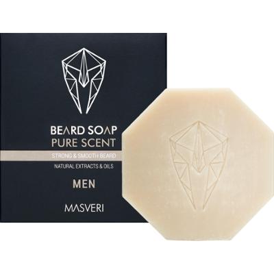 Masveri Beard Soap Pure Scent - wygładzająco-wzmacniające mydło do brody, 100g
