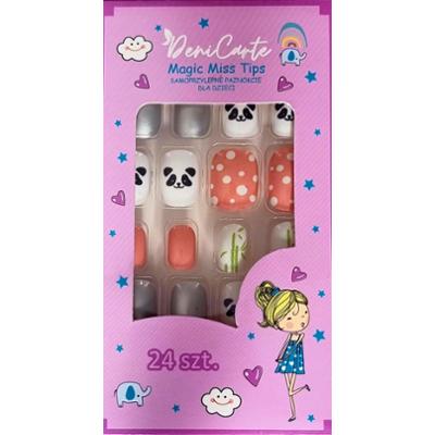 Deni Carte Tipsy Kids - tipsy przyklejane dla dzieci, różne wzory Pandy | Biało-Czarno-Różowe