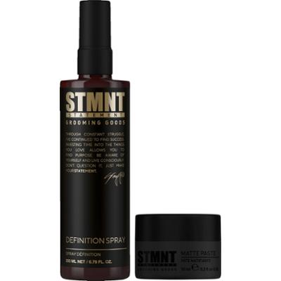 STMNT Pasta Matująca 10 ml + Spray Definiujący 200 ml - profesjonalny zestaw do stylizacji