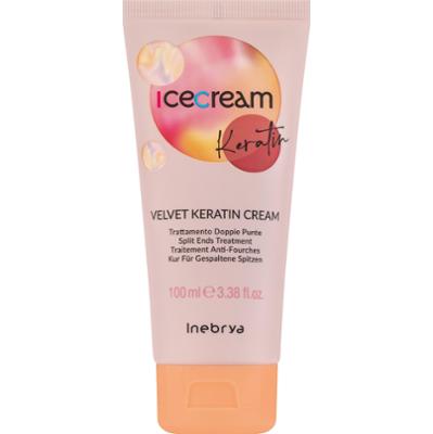 Inebrya Ice Cream Velvet Keratin Cream - krem rekonstruujący do włosów, 100ml