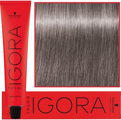 Schwarzkopf Professional Igora Royal - trwała farba do włosów o innowacyjnej formule, 60ml 8-21 | Jasny Blond Popielaty Cendre