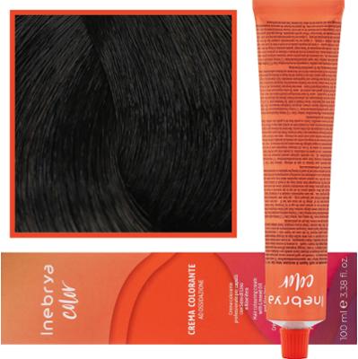 Inebrya Color - farba krem koloryzujący do włosów, 100ml 4/0 | Kasztanowy