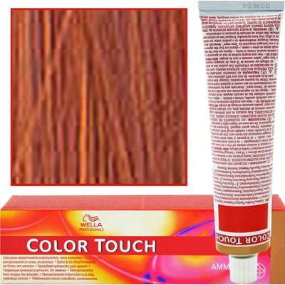 Wella Color Touch - profesjonalna farba do włosów bez amoniaku, 60 ml 7/43 Czerwień Tycjana
