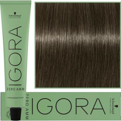 Schwarzkopf Professional Igora Zero Amm - profesjonalna farba do włosów bez amoniaku, 60ml 6-23  |  Ciemny Blond Popielaty Matowy