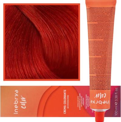 Inebrya Color - farba krem koloryzujący do włosów, 100ml 8/66F | Jasny Czerwony Ognisty Blond
