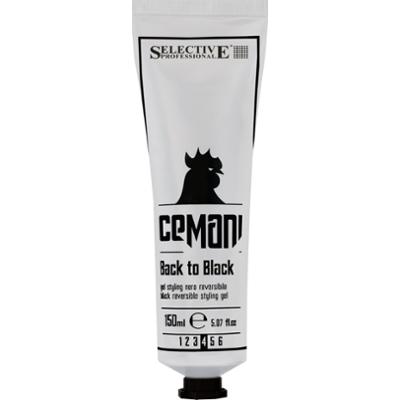 Selective Cemani Back to Black - zmywalny żel do włosów maskujący siwiznę, czarny, 150ml