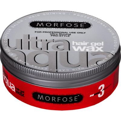 Morfose Ultra Aqua Hair Gel Wax Ultra Shining – żelowy wosk nabłyszczający, medium, 150ml