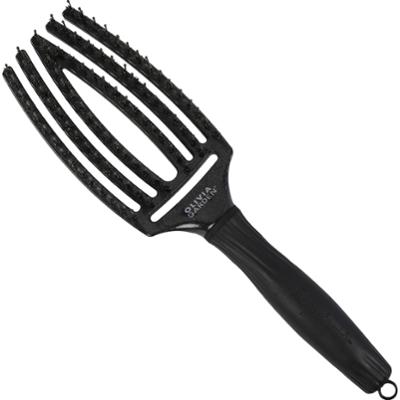 Olivia Garden Finger Brush Medium Midnight Desert - szczotka do rozczesywania włosów Black Onyx | Czarny Onyks