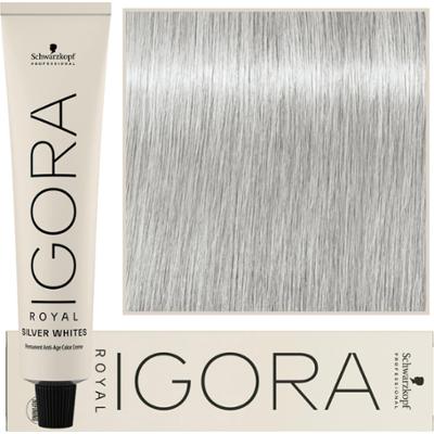 Schwarzkopf Professional Igora Silver Whites – farba tonująca do włosów siwych, 60ml Silver | Srebrny