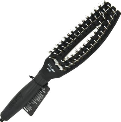 Olivia Garden Finger Brush Combo Small, szczotka do rozczesywania z włosiem dzika Black | Czarna