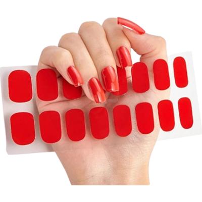 Deni Carte Naklejki Żelowe - naklejki na paznokcie utwardzane UV/LED, różne kolory Intense Red | Intensywny Czerwony