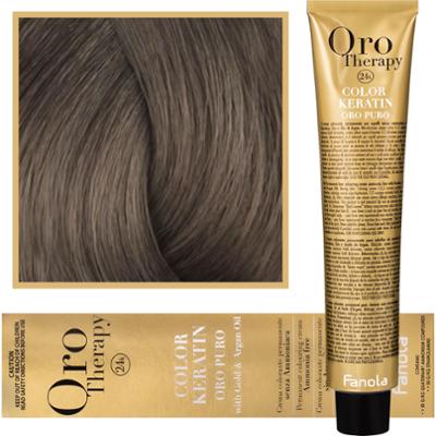 Fanola Oro Therapy - farba do włosów bez amoniaku, pełna paleta kolorów 7,13 | Beżowy Blond