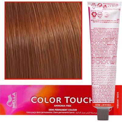 Wella Color Touch - profesjonalna farba do włosów bez amoniaku, 60 ml 7/47 Średni Blond Czerwono-Brązowy