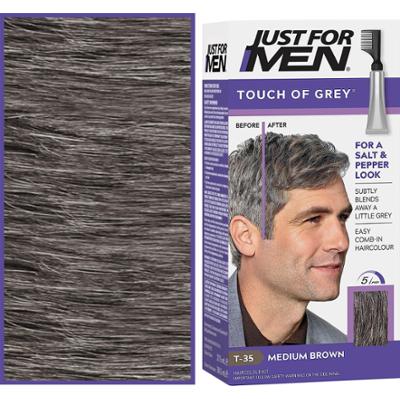 Just For Men Touch of Grey - odsiwiacze do włosów dla mężczyzn, 40g T35 | Średni Brąz