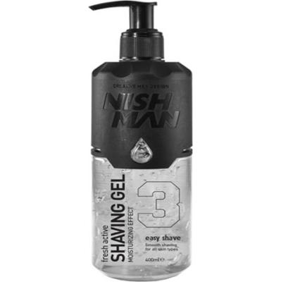 Nishman Shaving Gel 3 Fresh Active Easy Shave - żel do golenia, 400ml