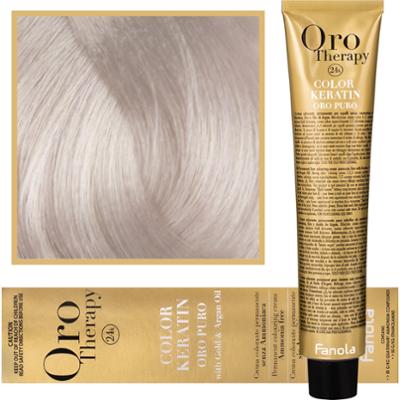 Fanola Oro Therapy - farba do włosów bez amoniaku, pełna paleta kolorów 10,1 Extra | Blond Platynowy Popielaty Extra