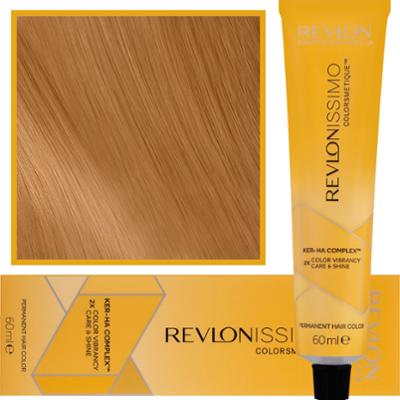 Revlon Revlonissimo Colorsmetique High Coverage - profesjonalna farba do siwych włosów, 60ml HC 8,34 | Ciemny Złoty Jasny Blond