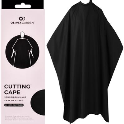 Olivia Garden Cutting Cape - ekologiczna peleryna fryzjerska, różne kolory Black | Czarny
