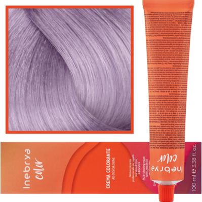 Inebrya Color - farba krem koloryzujący do włosów, 100ml 9/02 | Bardzo Jasny Fioletowy Pastelowy Blond