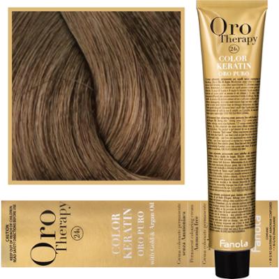 Fanola Oro Therapy - farba do włosów bez amoniaku, pełna paleta kolorów 7,31 | Piaskowy Blond
