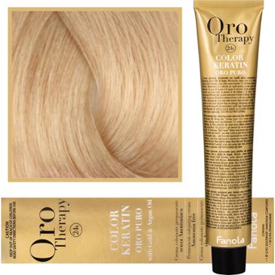 Fanola Oro Therapy - farba do włosów bez amoniaku, pełna paleta kolorów 9,0 | Bardzo Jasny Blond