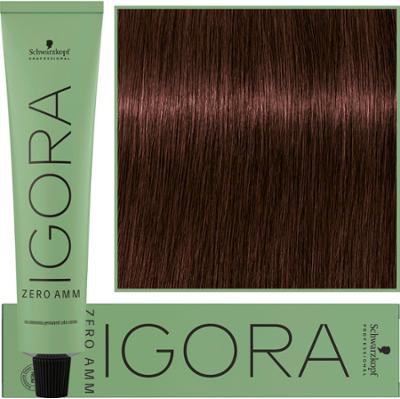 Schwarzkopf Professional Igora Zero Amm - profesjonalna farba do włosów bez amoniaku, 60ml 4-68  |  Średni Brąz Czekoladowo Czerwony