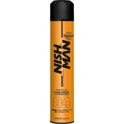 Nishman Extra Strong Hold Hair - mocny lakier utrwalający włosów, 400ml