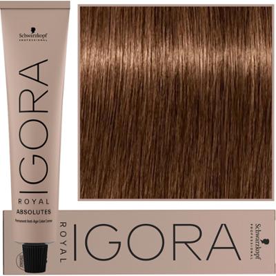 Schwarzkopf Professional Igora Royal Absolutes - trwała farba do włosów z kolagenem, 60ml 6-60 | Ciemny Blond Naturalny Czekoladowy