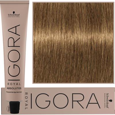 Schwarzkopf Professional Igora Royal Absolutes - trwała farba do włosów z kolagenem, 60ml 9-460 | Ekstra Jasny Blond Beżowo Czekoladowo Naturalny