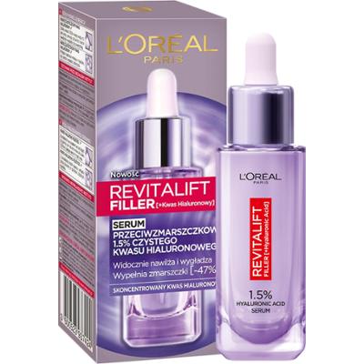 Loreal Revitalift Filler - przeciwzmarszczkowe serum do twarzy z kwasem hialuronowym, 30ml