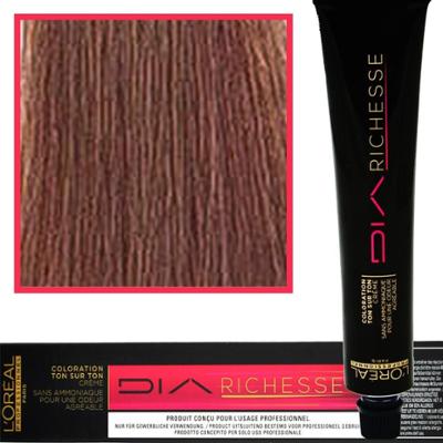 Loreal Dia Richesse - farba do włosów bez amoniaku, 50ml 6.23 Ciemny Blond Opalizująco-Złocisty