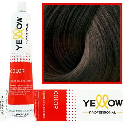 Alfaparf Yellow - trwała farba do włosów z aloesem i kiełkami pszenicy, 100ml 4 | Średni Naturalny Brąz