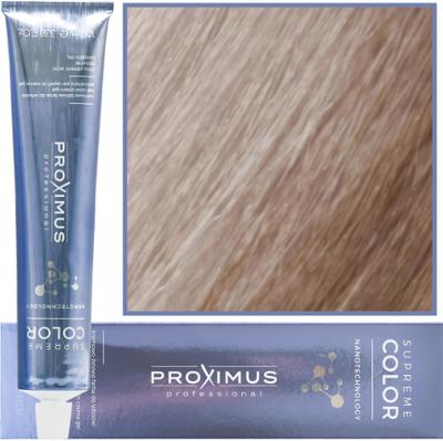 Proximus Supreme Color Nanotechnology – profesjonalna farba do włosów z kwasem hialuronowym, 100ml 11,1 | Super Rozjaśniający Popielaty Blond