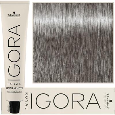 Schwarzkopf Professional Igora Silver Whites – farba tonująca do włosów siwych, 60ml Slate Grey | Niebieski Szary