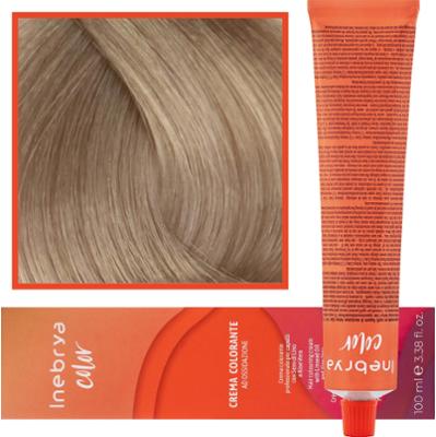 Inebrya Color - farba krem koloryzujący do włosów, 100ml 9/1 | Bardzo Jasny Popielaty Blond