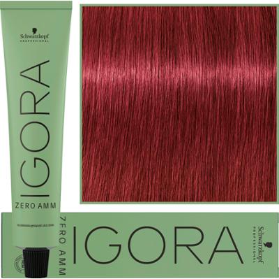 Schwarzkopf Professional Igora Zero Amm - profesjonalna farba do włosów bez amoniaku, 60ml 6-88  |  Ciemny Blond Czerwony Ekstra